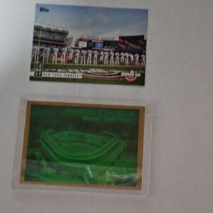 Topps New York Yankees Cards with Green and Gold Accents